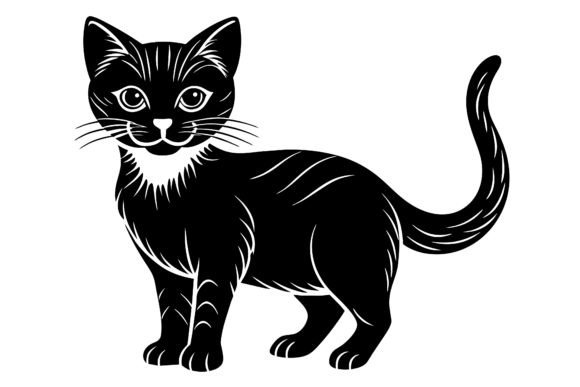 Download Cat Vector Silhouette Illustrator Design - Cat vector Collection