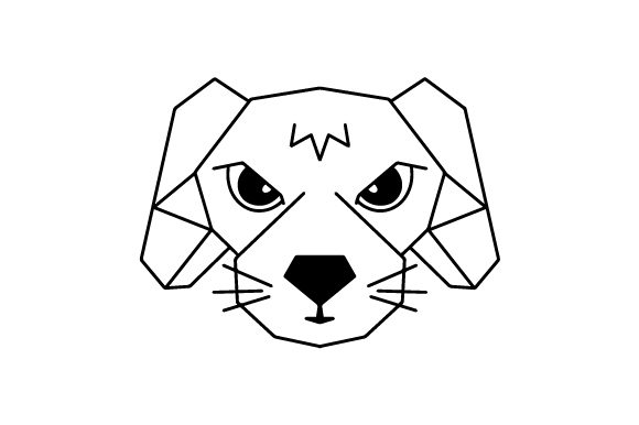 Download Polygon Dog Head Line Art - Premium Resources