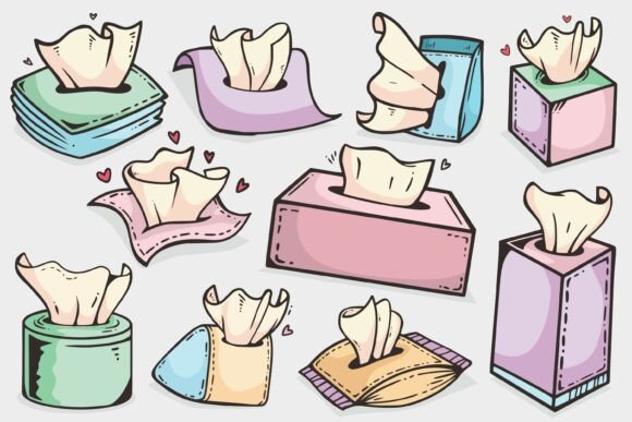 Download Cute Tissue Box Cartoon Vector Set - Cute Collection