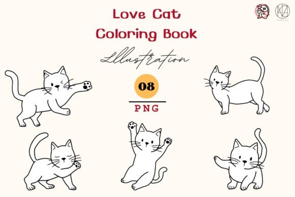 Download Cute Cat Cartoon Coloring8 PNG - Cat cartoon Collection