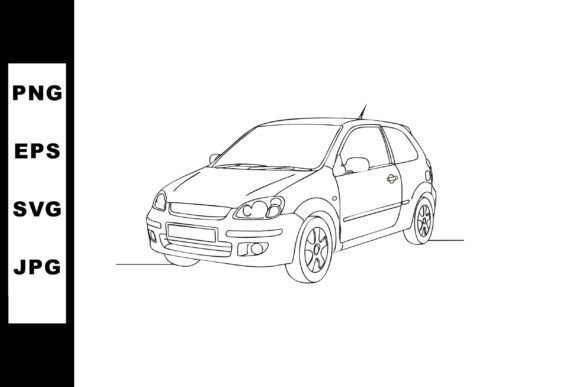 Download Compact Car Line Art Vehicle Drawing Sim - Drawing Collection