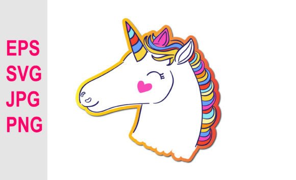 Download Cute Unicorn Vector Illustration SVG - Cute Collection