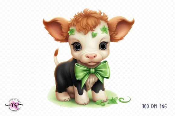 Download Cute St Patrick's Day Baby Cow Clipart - Cute Collection