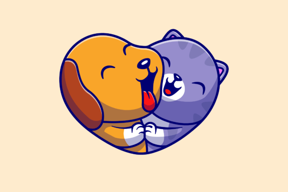 Download Cute Dog and Cute Cat Cartoon - Cat cartoon Collection