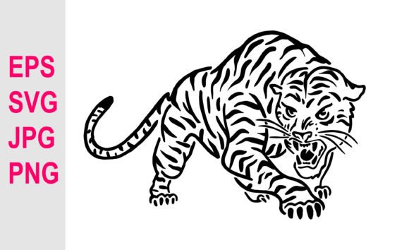Download Hand Drawing Tiger Illustration SVG - Drawing Collection