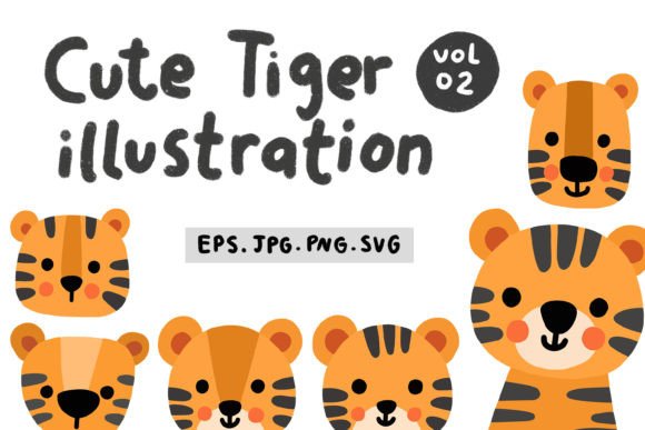 Download Cute Tiger Illustration Vol 02 - Cute Collection