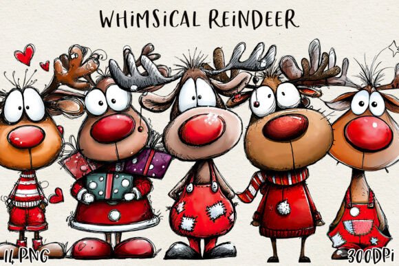 Download Cute Christmas Reindeer Clipart - Cute Collection