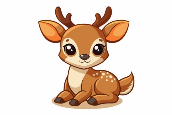 Download Cute-baby-deer Vector Illustration - Cute Collection