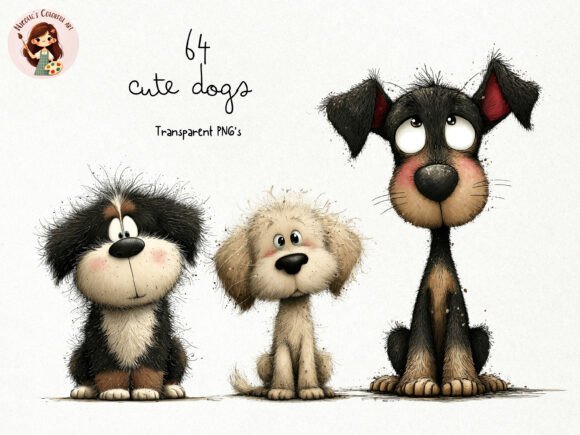 Download Cute Watercolor Dogs PNG Clipart - Cute Collection