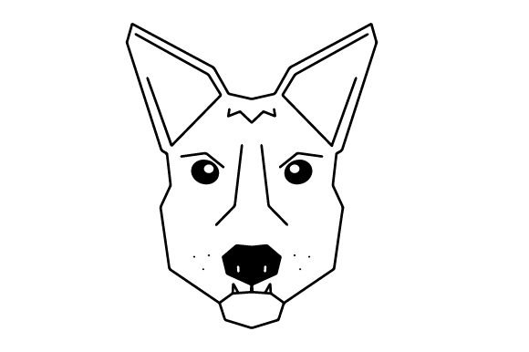 Download Polygon Dog Head Line Art - Premium Resources
