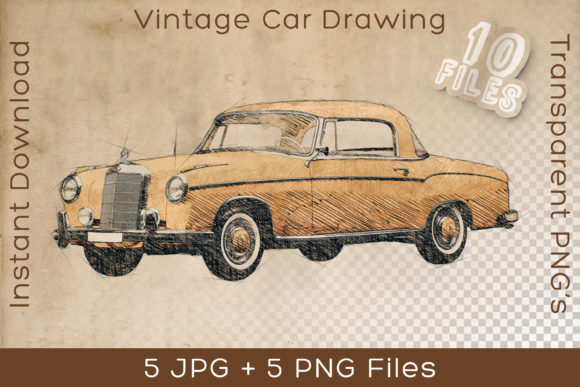Download Mercedes Benz Vintage Car Art Drawing - Drawing Collection