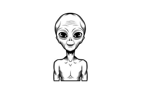 Download Alien Vector Illustration. Cute Extrater - Cute Collection