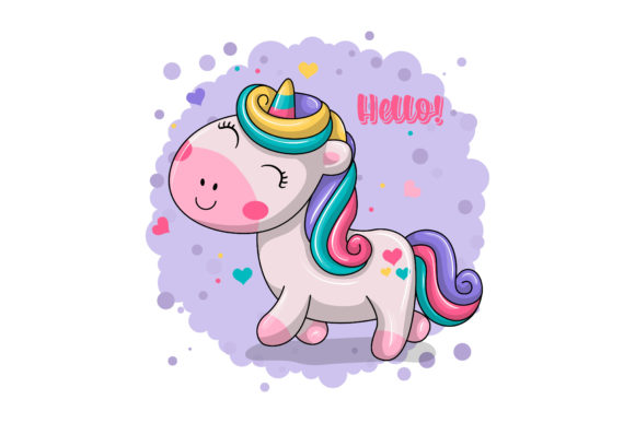 Download Cute Baby Unicorn Illustration - Cute Collection