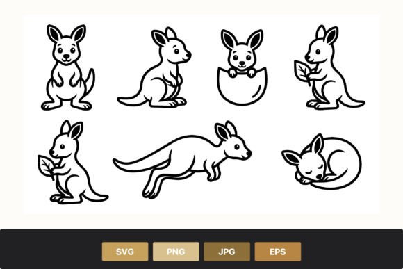 Download Cute Kangaroo Cartoon Clipart - Cute Collection