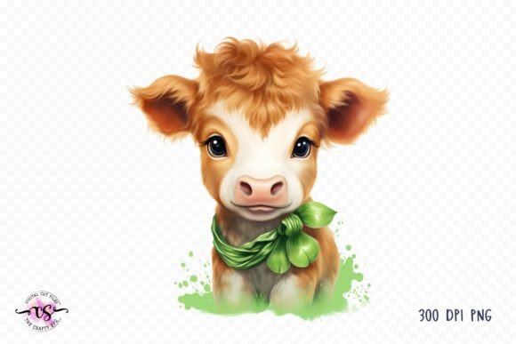 Download Cute St Patrick's Day Baby Cow Clipart - Cute Collection