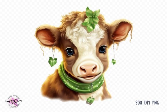 Download Cute St Patrick's Day Baby Cow Clipart - Cute Collection