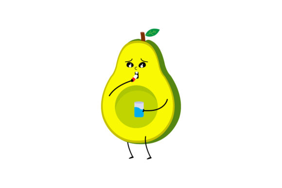 Download Kawaii Fruit Cute Avocado Illustration - Cute Collection
