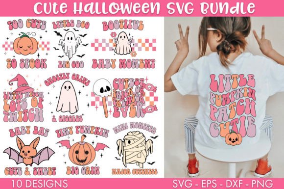 Download Retro Cute Kids Halloween SVG Bundle PNG - Cute Collection