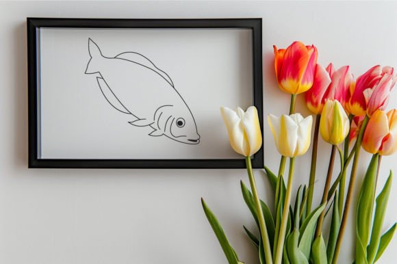 Download Fish One Line Vector Art Sketch Drawing - Drawing Collection