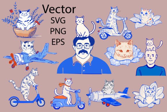 Download Cat Vector - Cat vector Collection