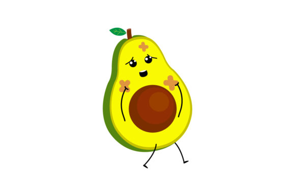 Download Kawaii Fruit Cute Avocado Illustration - Cute Collection