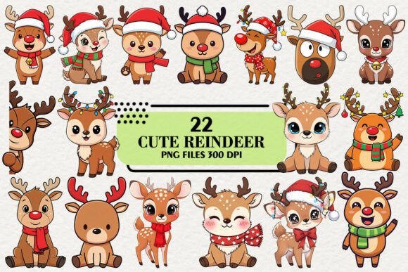 Download Cute Christmas Reindeer Clipart - Cute Collection