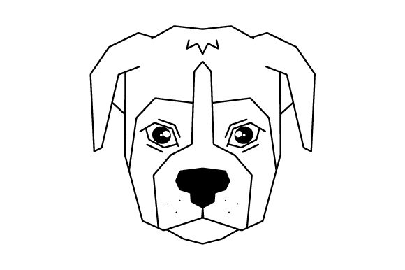 Download Polygon Dog Head Line Art - Premium Bundle