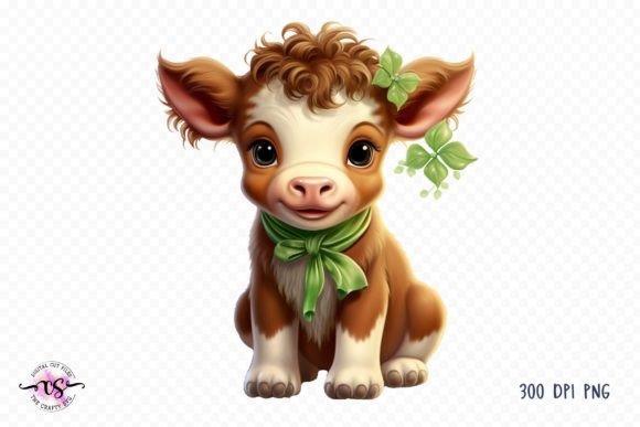 Download Cute St Patrick's Day Baby Cow Clipart - Cute Collection