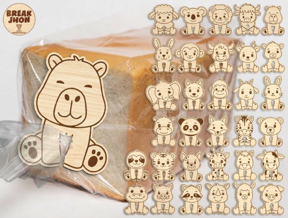 Download Cute Animal Bread Clip SVG Bundle - Cute Collection